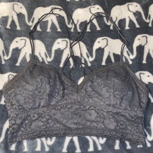 gray bralette